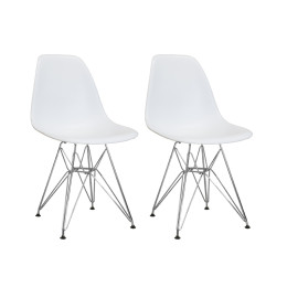 Paris Tower Side Chair Chrome Leg 2-Pack