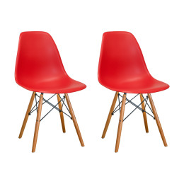 Paris Tower Side Chair Wood Leg 2-Pack