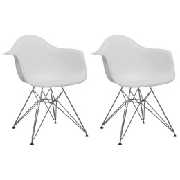 Paris Tower Arm Chair Chrome Leg 2-Pack