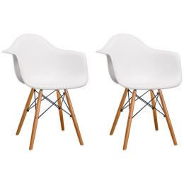 Paris Tower Arm Chair Wood Leg 2-Pack