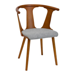 Nathan Mid Century Wood Accent Arm Chair,Walnut